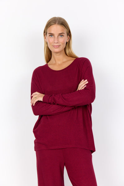 SC-BIARA 1 Bluse Bordeaux