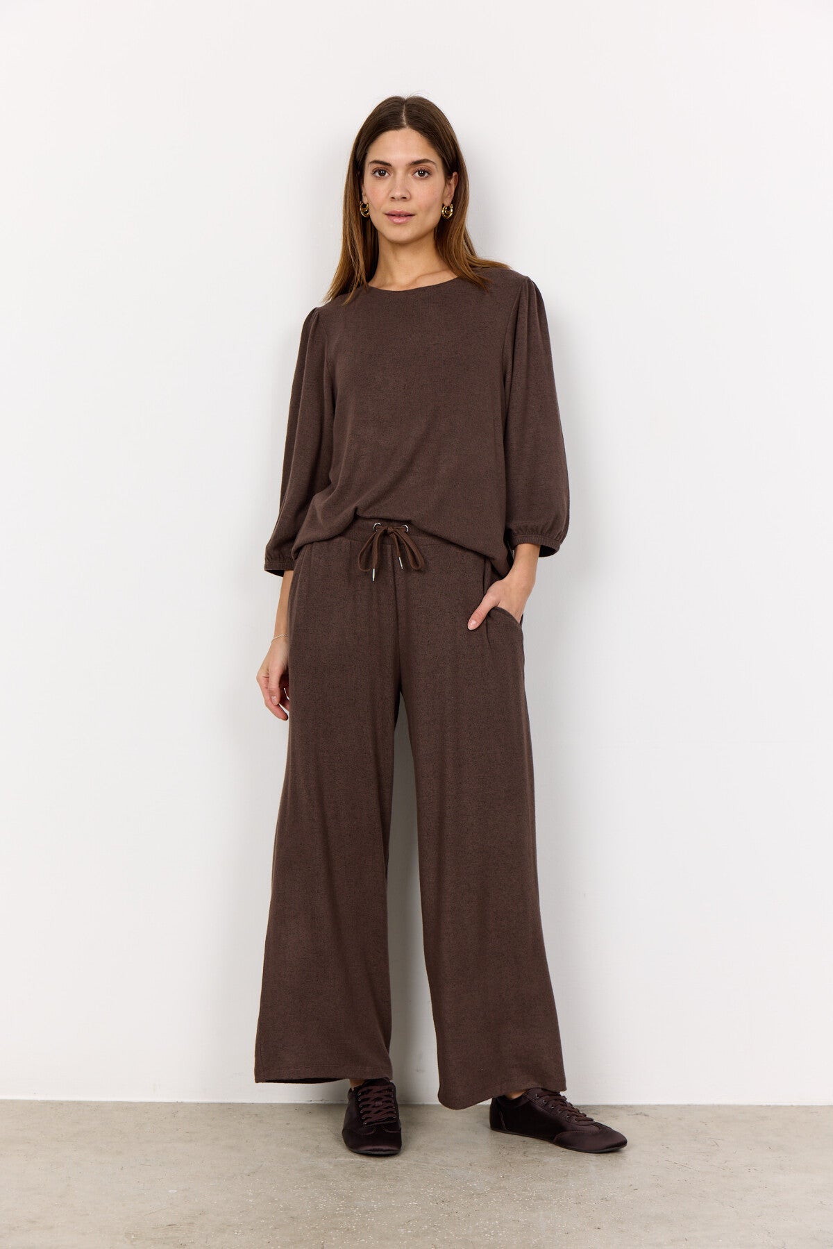 SC-BIARA 116 Bluse Mørk brun