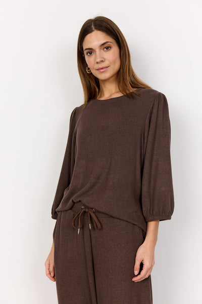 SC-BIARA 116 Bluse Mørk brun