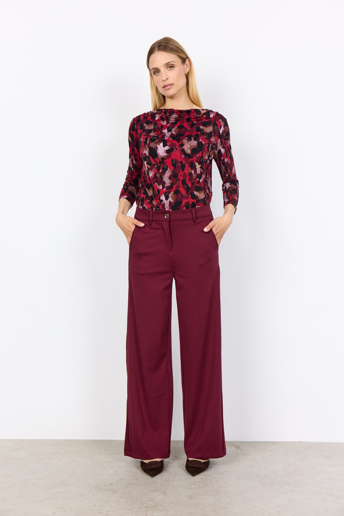 SC-MARICA AOP 342 Bluse Rød