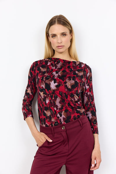 SC-MARICA AOP 342 Bluse Rød