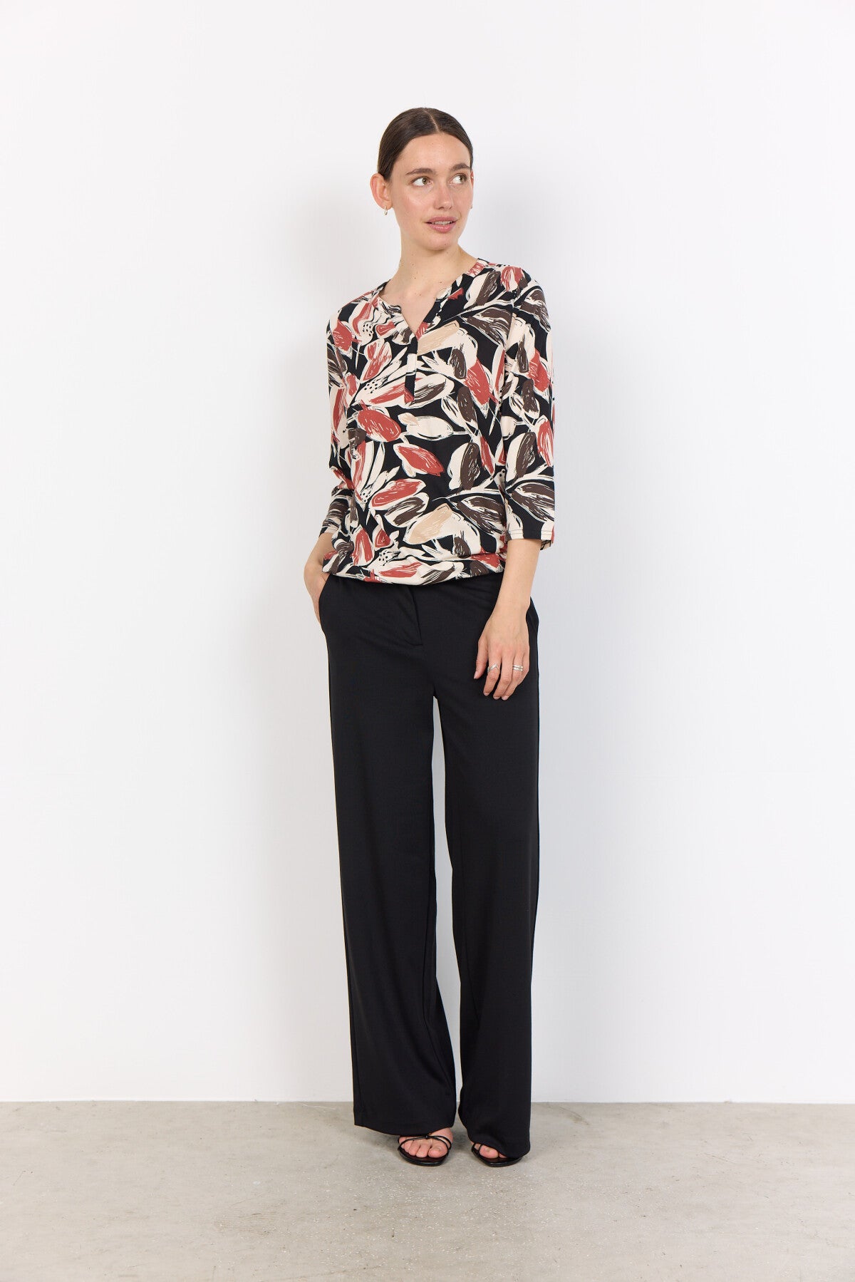 SC-FELICITY AOP 512 Bluse Rød
