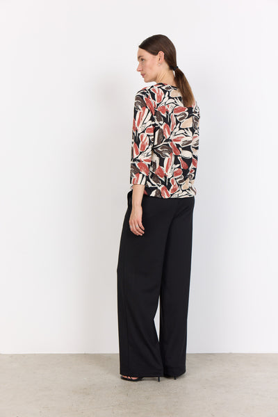 SC-FELICITY AOP 512 Bluse Rød