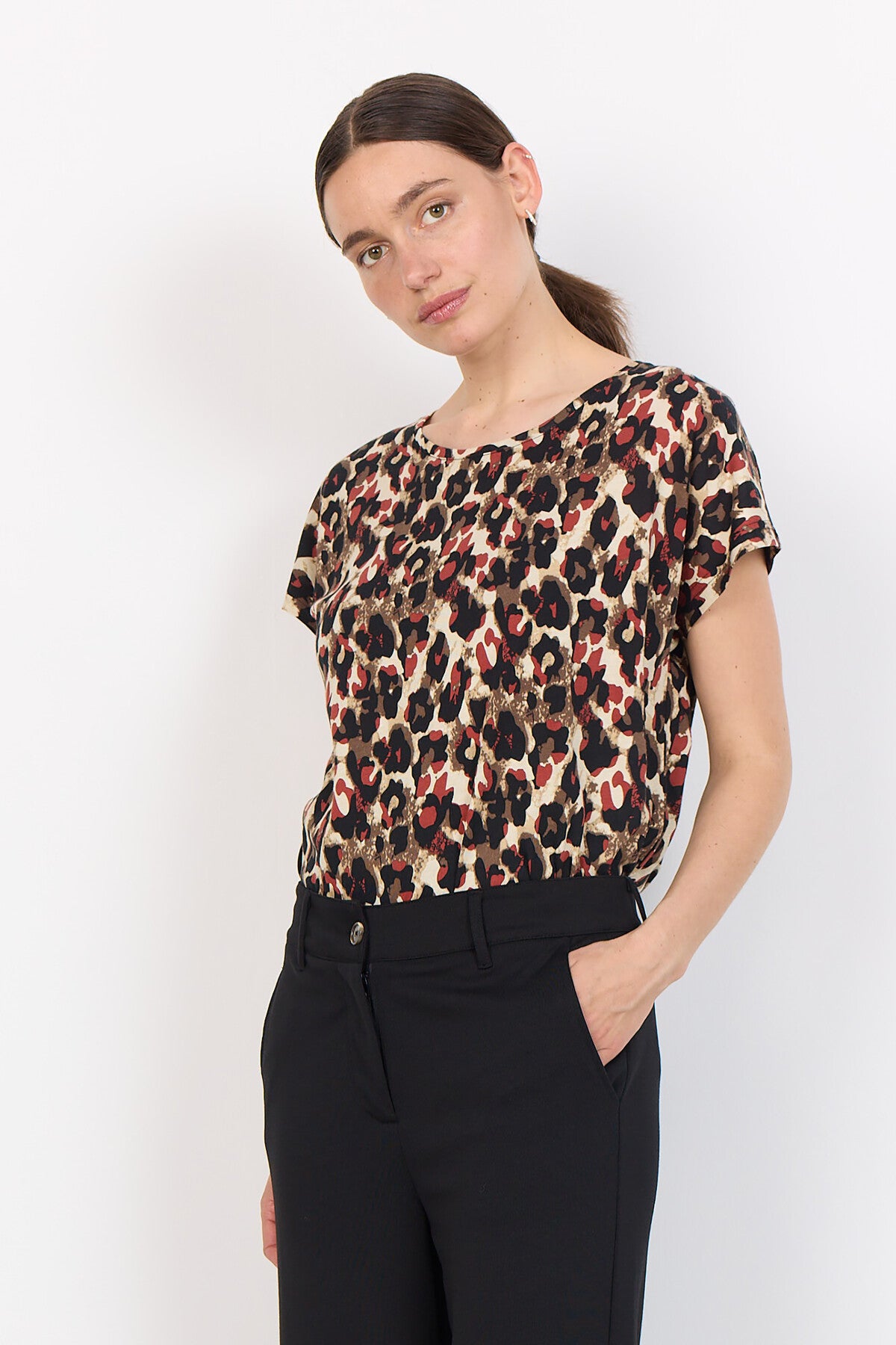 SC-FELICITY AOP 515 T-shirt Rød