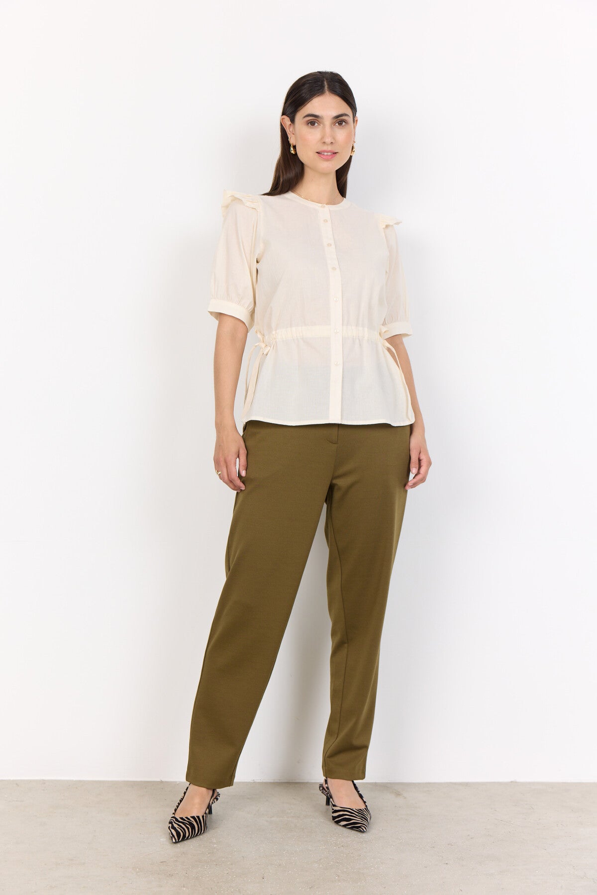 SC-CALISTE 20 Skjorte Creme