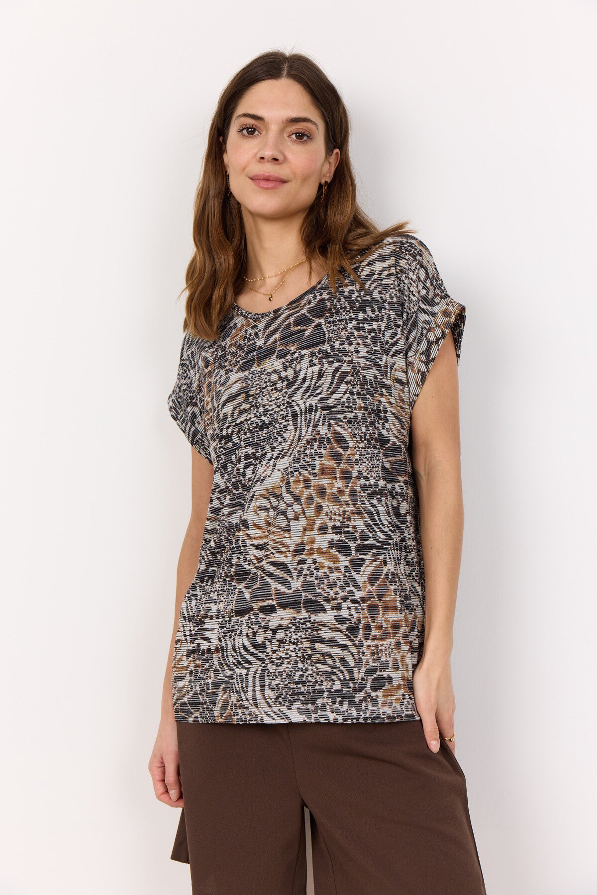 SC-GALINA 55 T-shirt Mørk brun