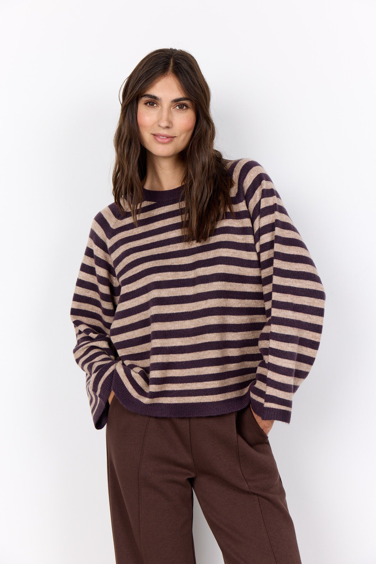 SC-ORLEAN STRIPE 14 Pullover Lilla