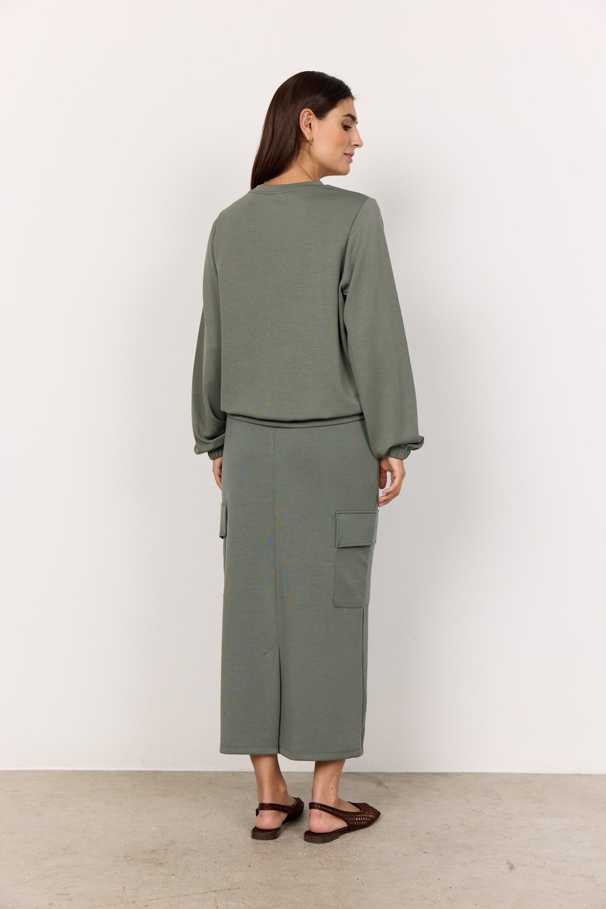SC-BANU 220 Sweatshirt Støvet Grøn