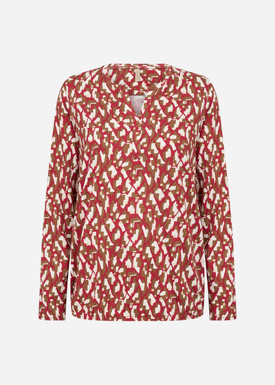 SC-FELICITY AOP 527 Bluse Rød
