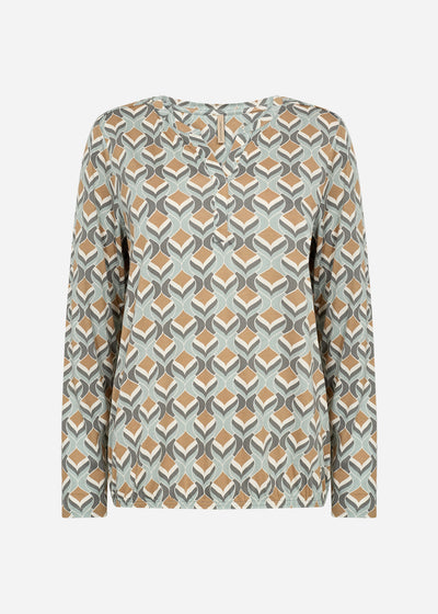 SC-FELICITY AOP 487 Bluse Lysegrøn