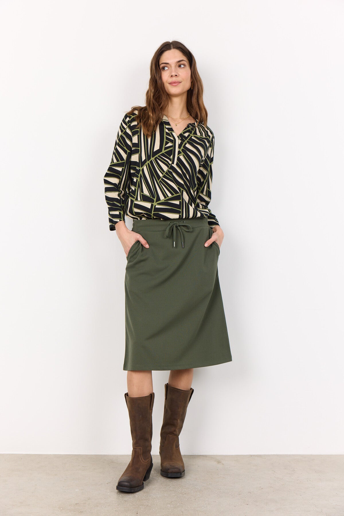 SC-FELICITY AOP 510 Bluse Grøn