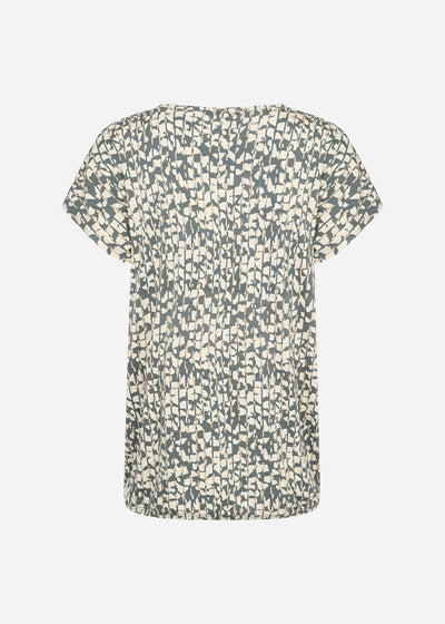 SC-MARICA AOP 315 T-shirt Støvet Grøn