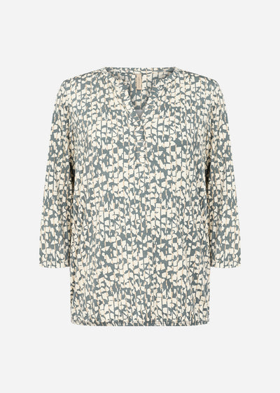 SC-MARICA AOP 316 Bluse Støvet Grøn