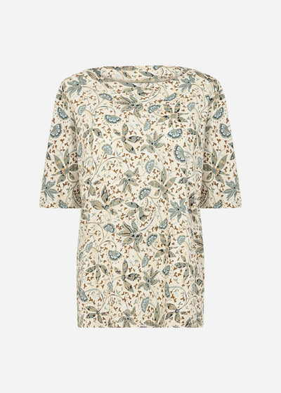 SC-FELICITY AOP 497 T-shirt Støvet Grøn