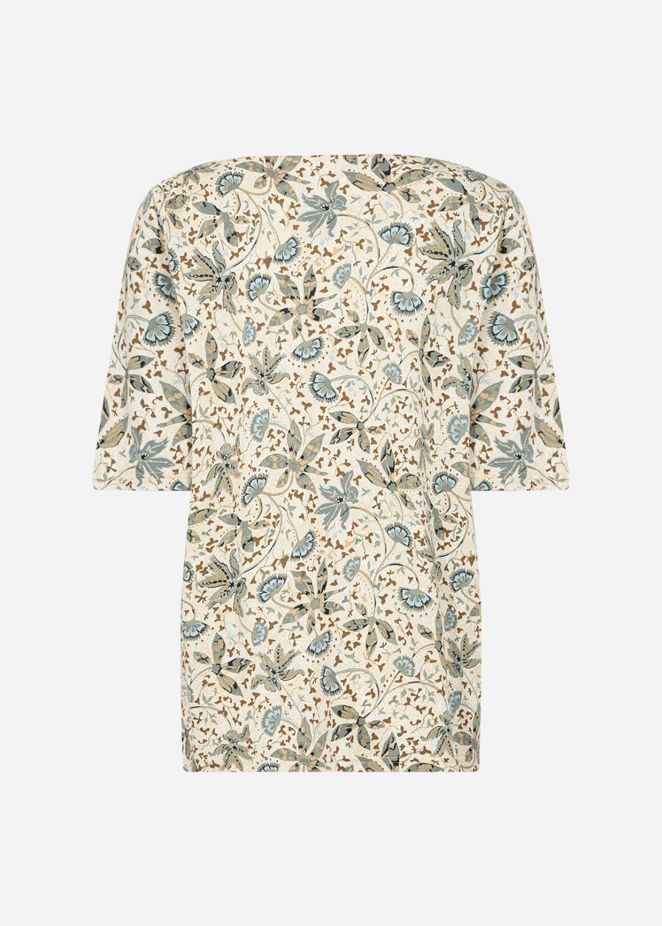 SC-FELICITY AOP 497 T-shirt Støvet Grøn