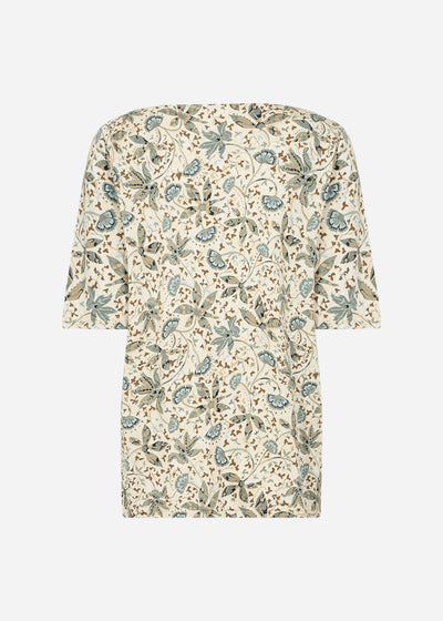 SC-FELICITY AOP 497 T-shirt Støvet Grøn