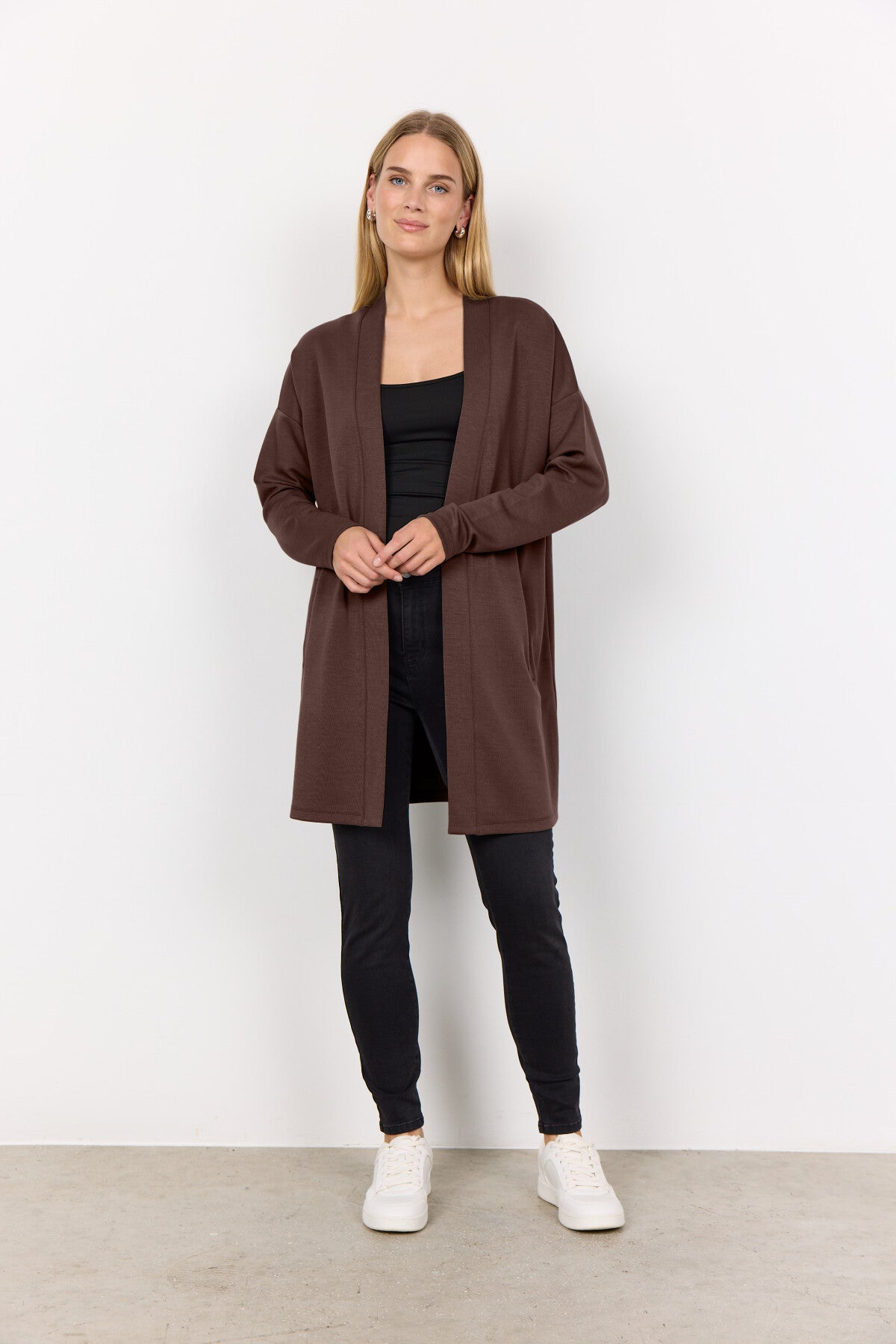 SC-BANU 221 Cardigan Mørk brun