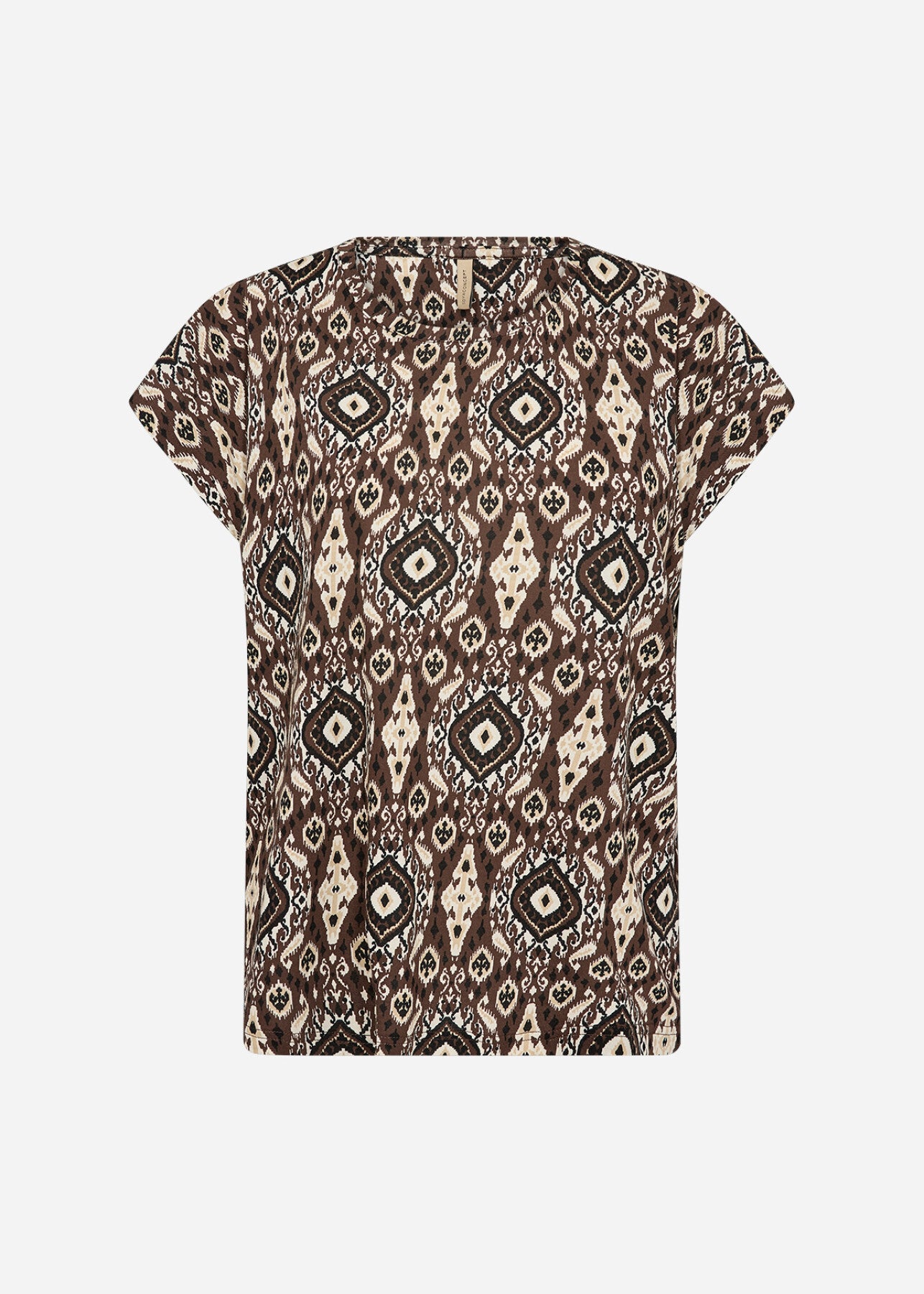 SC-FELICITY AOP 503 T-shirt Mørk brun