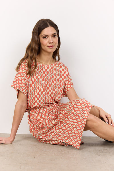 SC-FELICITY AOP 508 Kjole Orange