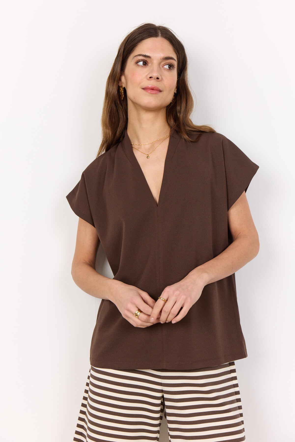 SC-SIHAM 86 Bluse Mørk brun