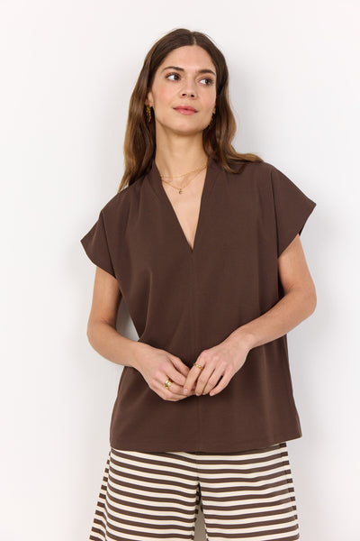SC-SIHAM 86 Bluse Mørk brun