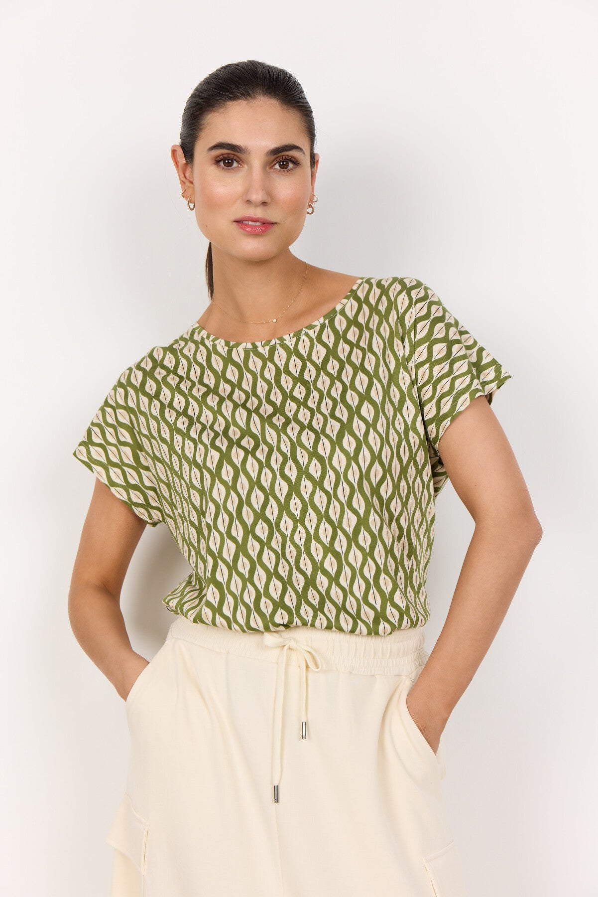 SC-FELICITY AOP 506 T-shirt Grøn