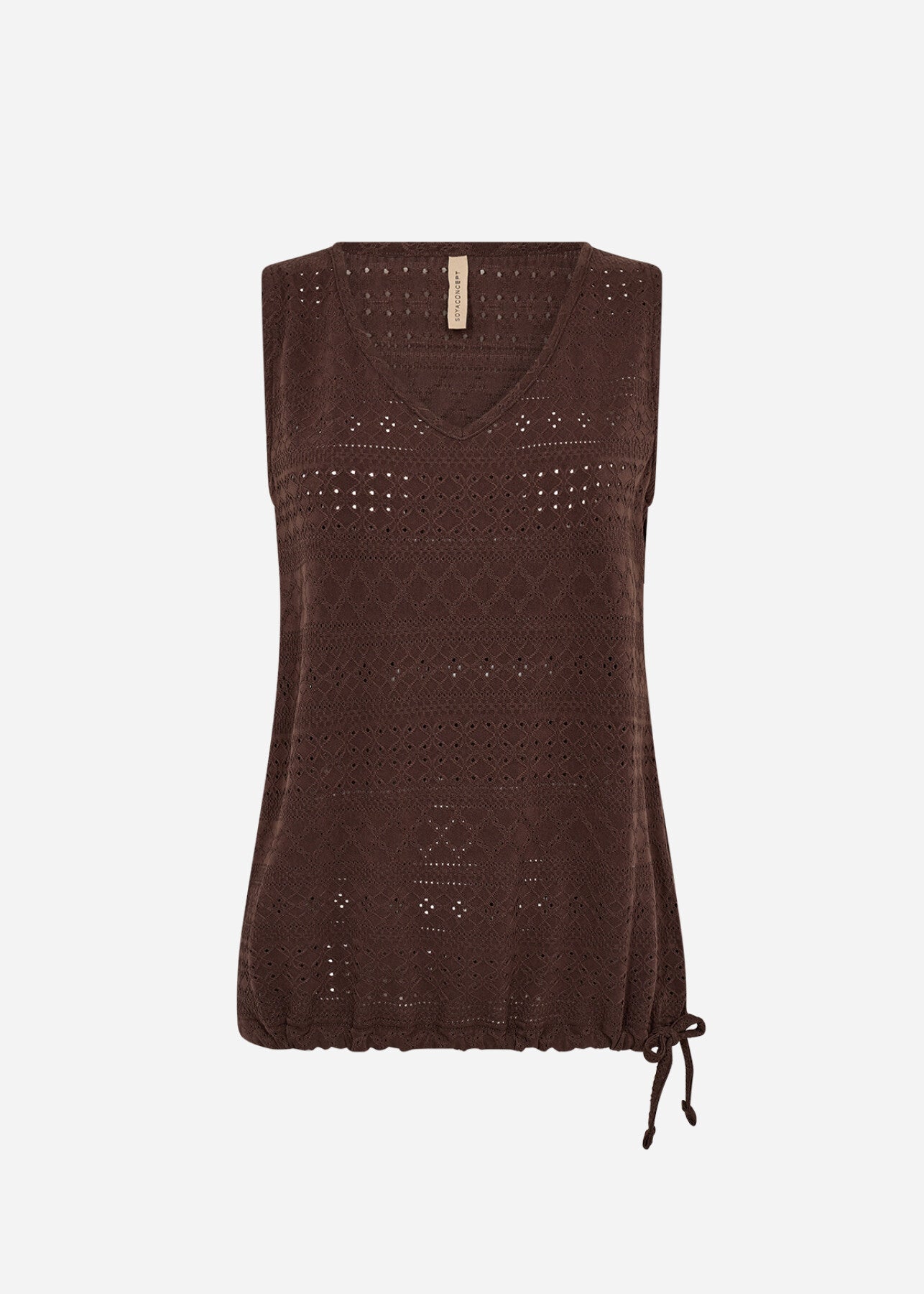SC-SATINE 1 Top Mørk brun