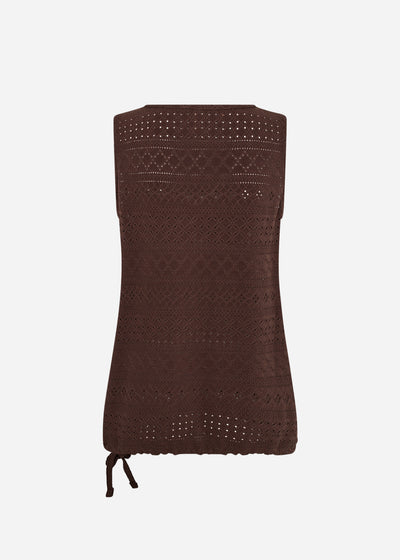 SC-SATINE 1 Top Mørk brun