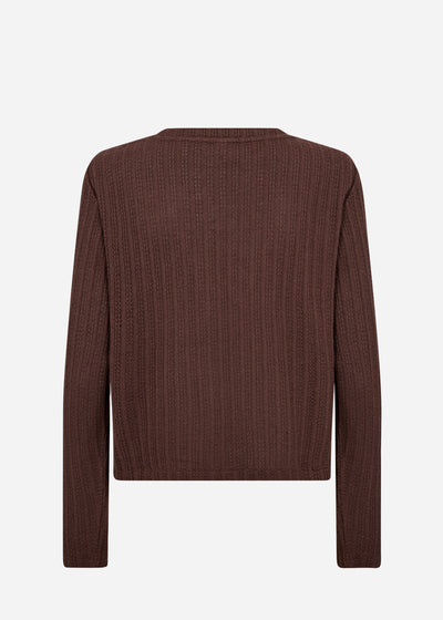 SC-SHONAS 3 Cardigan Mørk brun