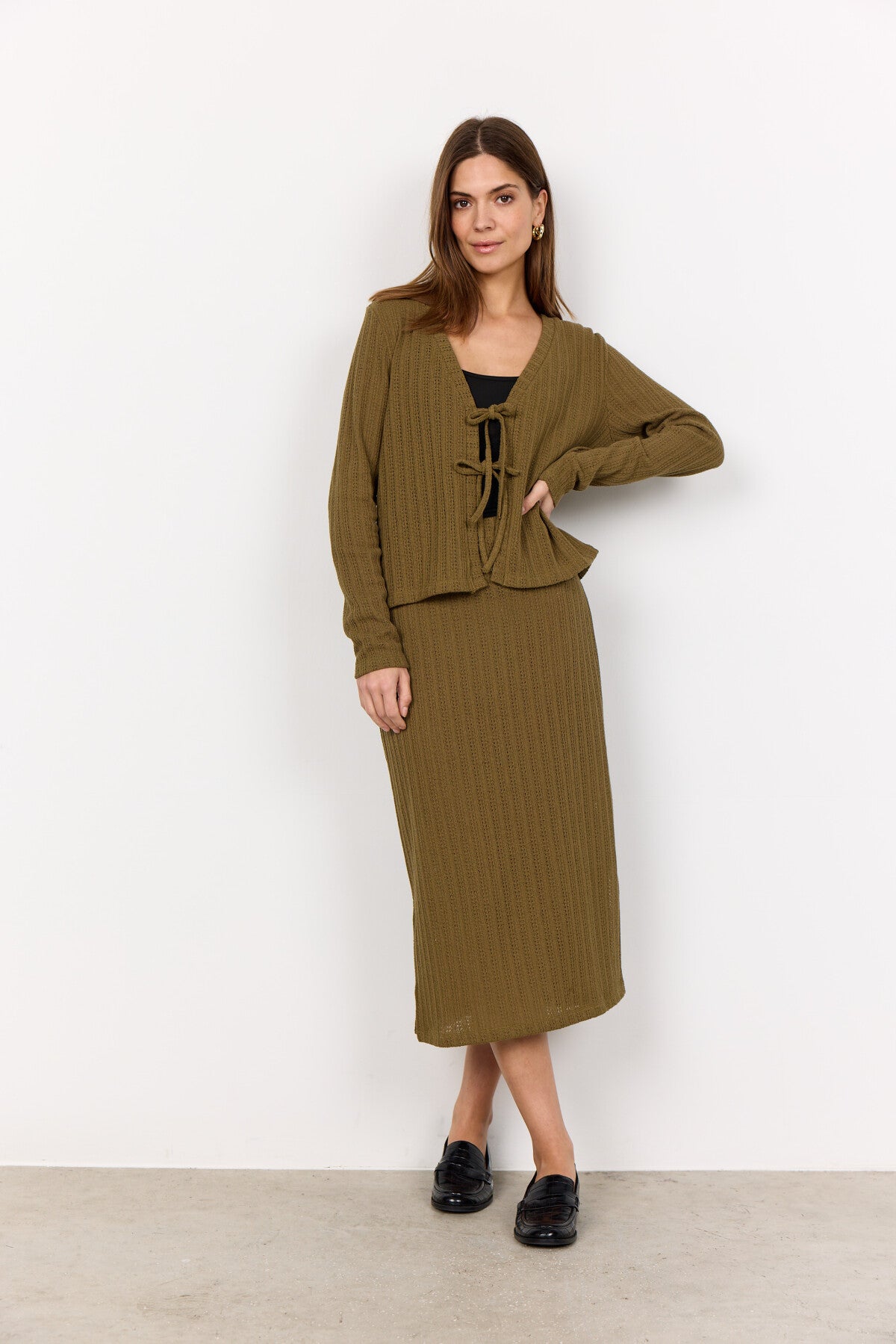 SC-SHONAS 3 Cardigan Oliven