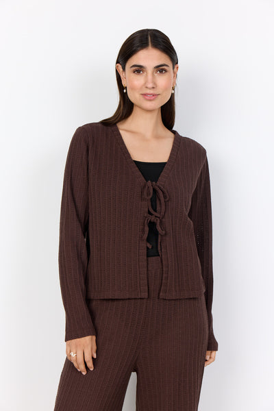 SC-SHONAS 3 Cardigan Mørk brun