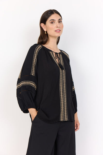 SC-SEBORA 1 Bluse Sort