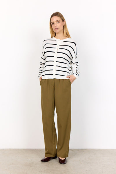 SC-DOLLIE STRIPE 795 Cardigan Off white