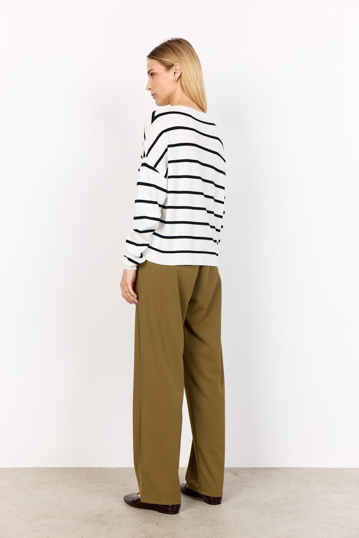 SC-DOLLIE STRIPE 795 Cardigan Off white