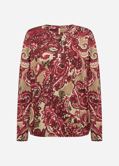 SC-FELICITY AOP 518 Bluse Rød