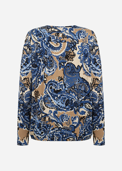 SC-FELICITY AOP 518 Bluse Mørk blå