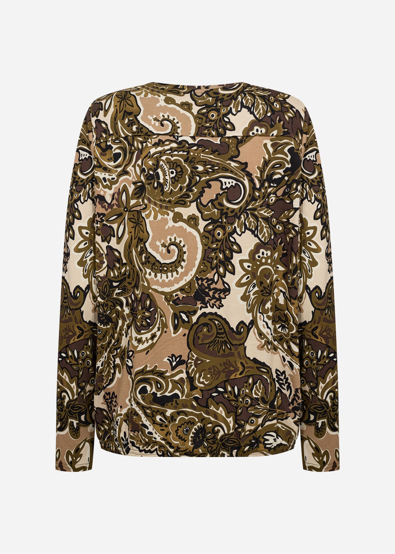 SC-FELICITY AOP 518 Bluse Mørkegrøn