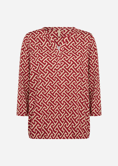 SC-FELICITY AOP 519 Bluse Rød