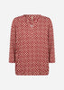 SC-FELICITY AOP 519 Bluse Rød