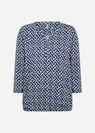 SC-FELICITY AOP 519 Bluse Mørk blå