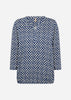 SC-FELICITY AOP 519 Bluse Mørk blå