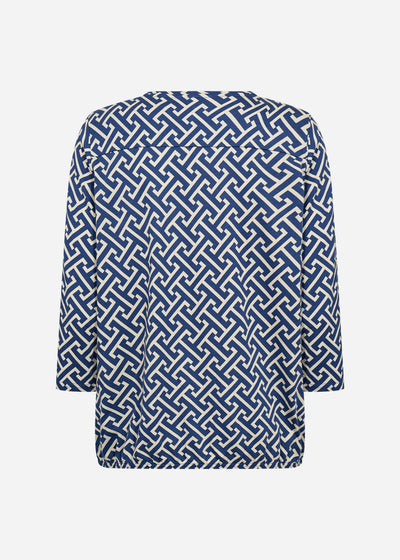 SC-FELICITY AOP 519 Bluse Mørk blå