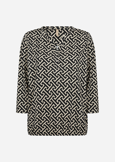 SC-FELICITY AOP 519 Bluse Sort