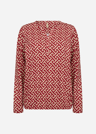 SC-FELICITY AOP 520 Bluse Rød