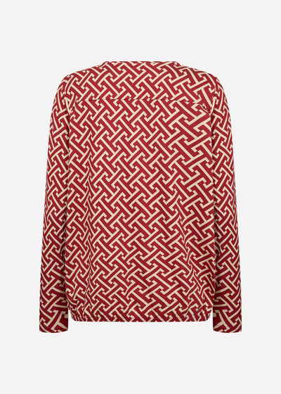 SC-FELICITY AOP 520 Bluse Rød