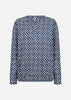 SC-FELICITY AOP 520 Bluse Mørk blå
