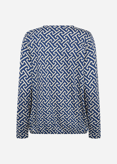 SC-FELICITY AOP 520 Bluse Mørk blå