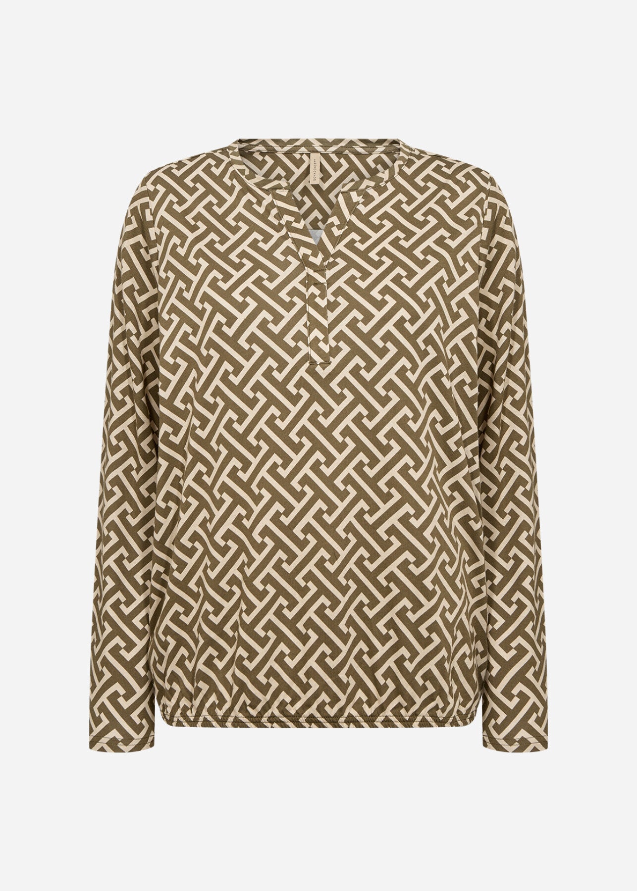 SC-FELICITY AOP 520 Bluse Mørkegrøn