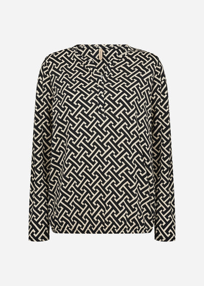 SC-FELICITY AOP 520 Bluse Sort