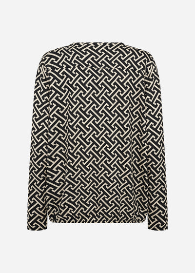 SC-FELICITY AOP 520 Bluse Sort